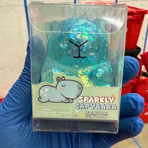 Sparkly Capybara Glitter Collectible - Teal Blue